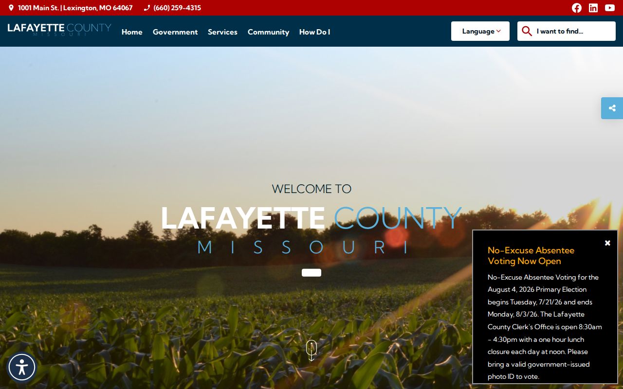Lafayette County criminal records government department directory