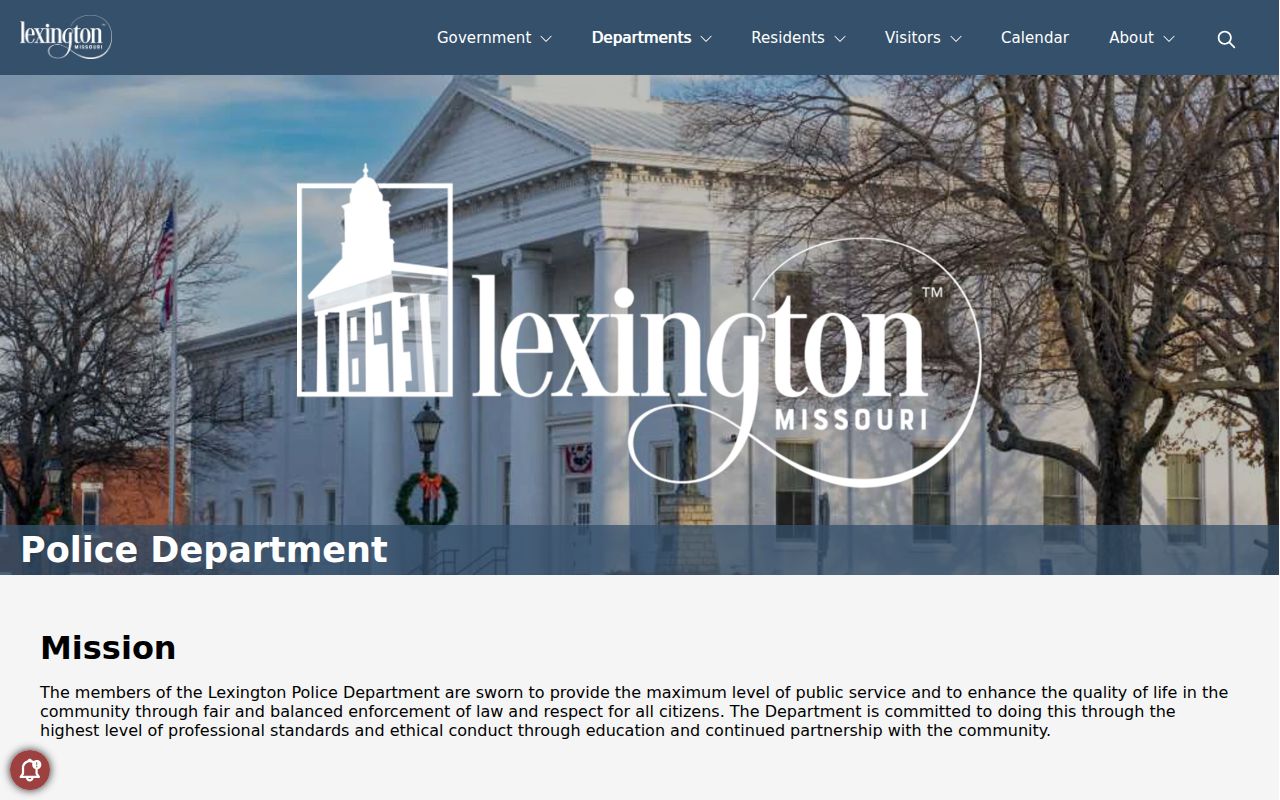 Lexington criminal history contact information from Lexington Police
